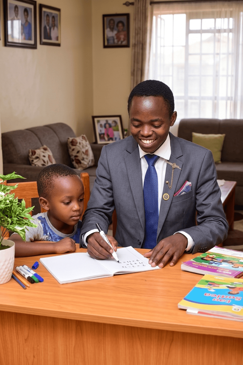 Tutor helping student